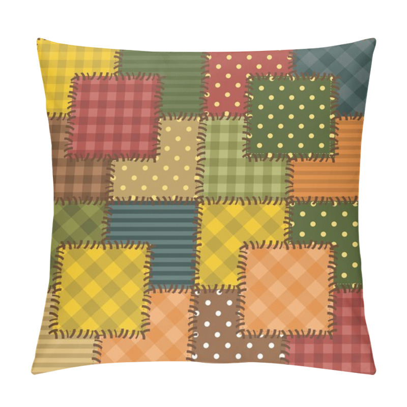 Personality  Patchwork Background With Different Patterns Pillow Covers