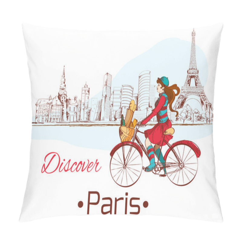 Personality  Discover Paris Poster Pillow Covers