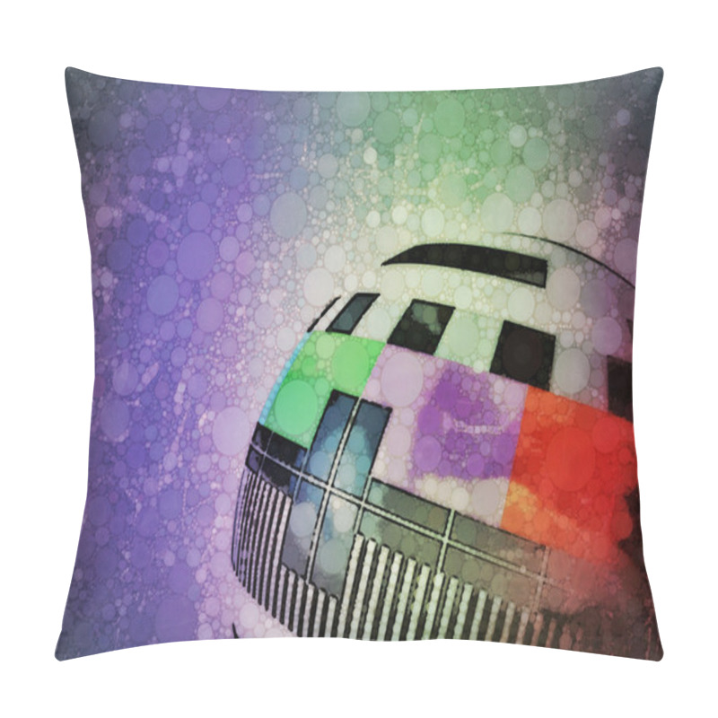 Personality  3D TV Test Pattern Pillow Covers