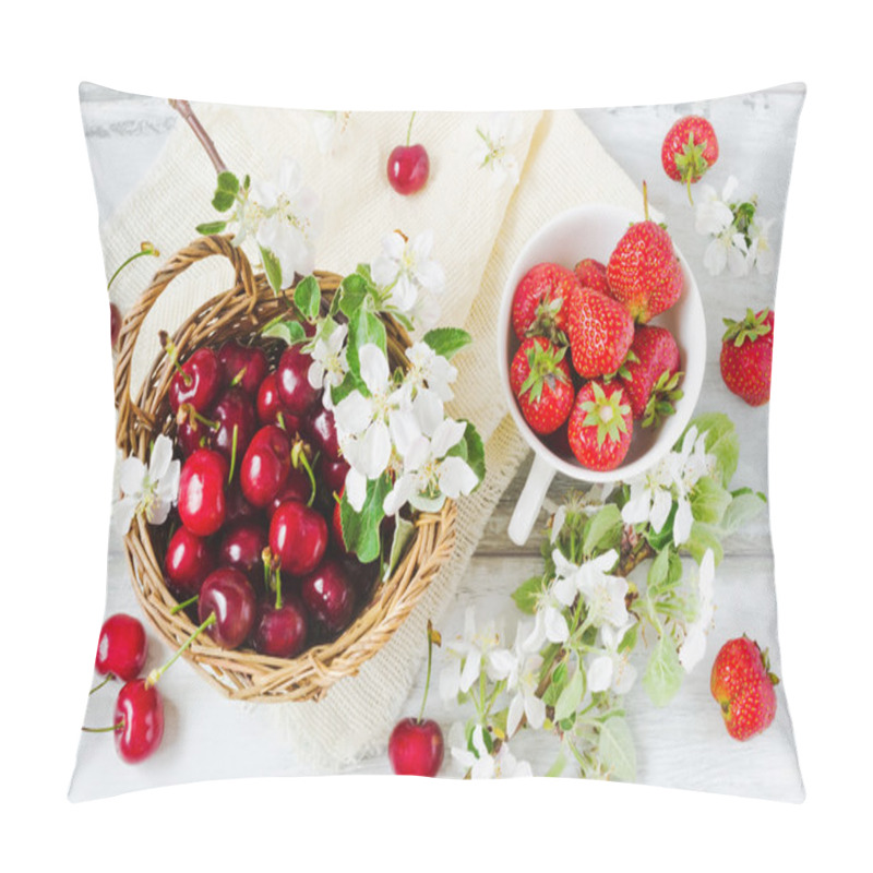 Personality  Strawberry And Cherry Pillow Covers