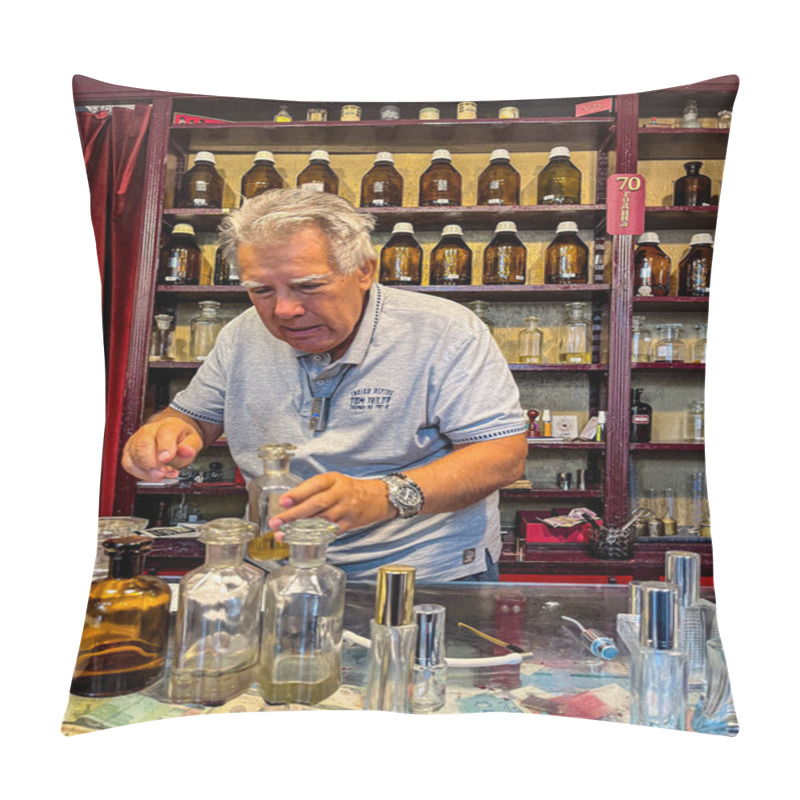 Personality  Serbia, Belgrade - September 14, 2024: Sava Perfume Shop In Belgrade Is A Centuries-old Tradition And Unique Fragrances. It Is Located At 75 Kralja Petra Street. High Quality Photo Pillow Covers