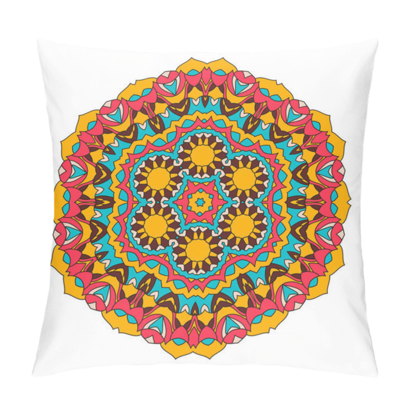 Personality  Decorative Arabic Round Lace Ornate Mandala. Pillow Covers