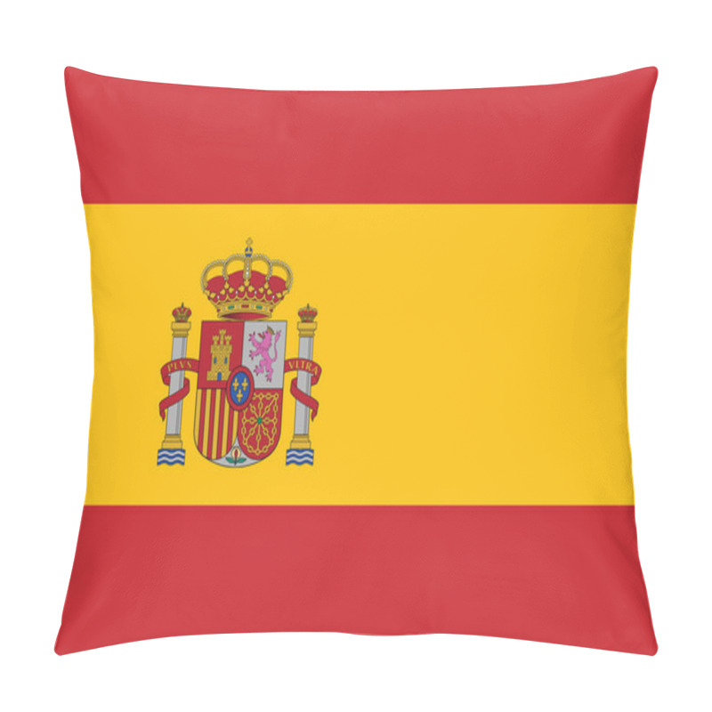 Personality  Spain Flag. Vector Format Pillow Covers