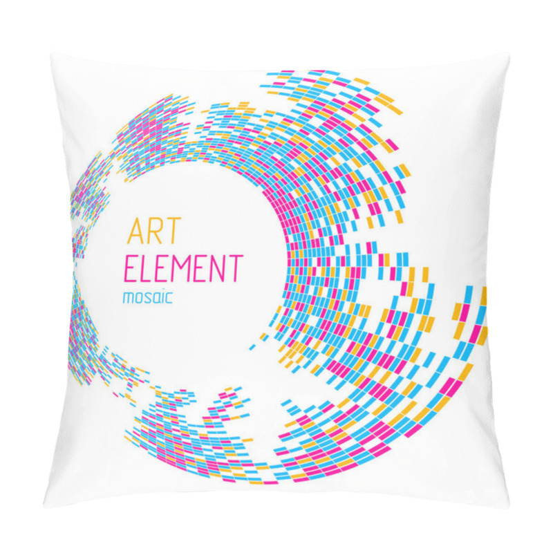 Personality  Modern Trendy Design Of Dimensional Artistic Mosaic Tiles, Abstract Background  Pillow Covers