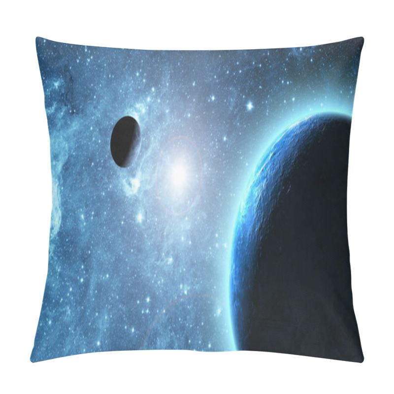 Personality  Earth And Moon In Space Pillow Covers