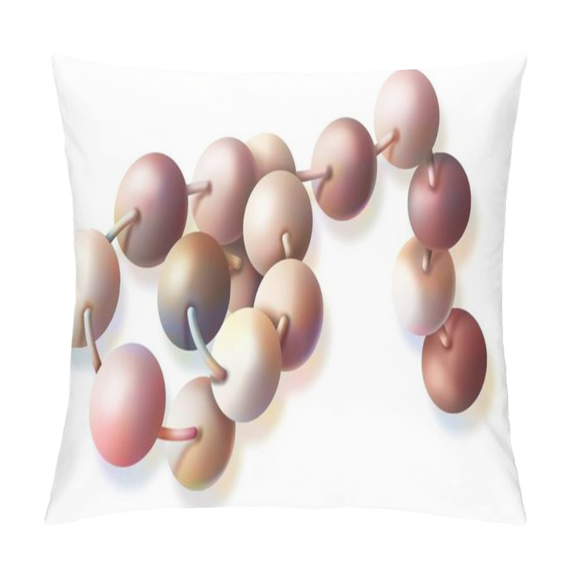 Personality  Peptide: Protein Formed By A Chain Of Animated Acids. Pillow Covers