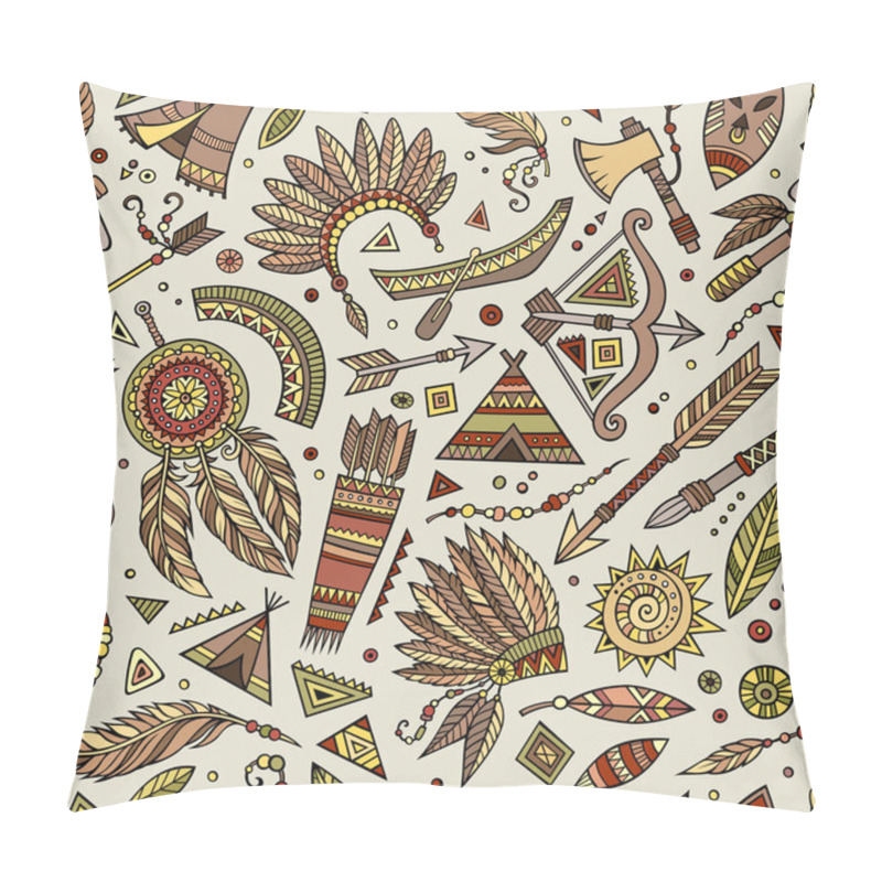 Personality  Tribal Native Ethnic Seamless Pattern   Pillow Covers