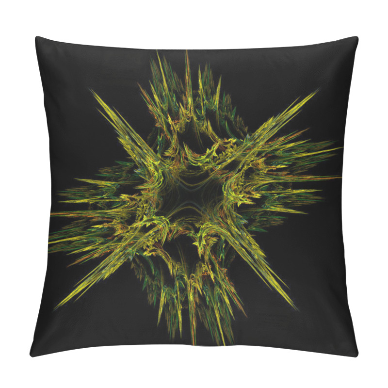 Personality  Abstract Fractal Illustration Of Glowing Angles Organized In A Sophisticated Star Pillow Covers