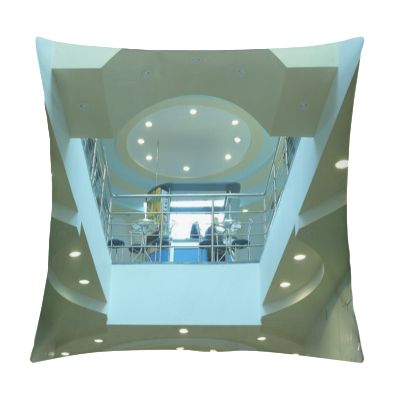 Personality  False Ceiling With Lights And View At A Second Floor Pillow Covers