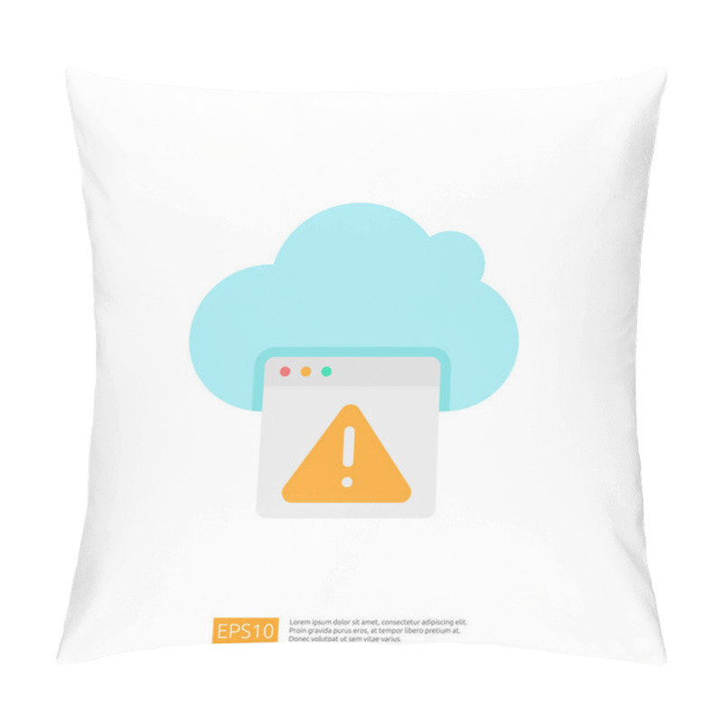 Personality  The Image Depicts A Cloud Icon With A Warning Symbol In A Browse Pillow Covers