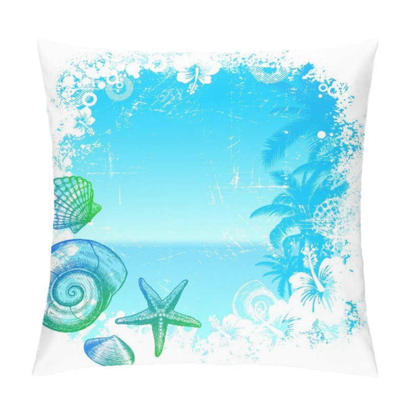 Personality  Sea Inhabitants & Tropical Background Pillow Covers