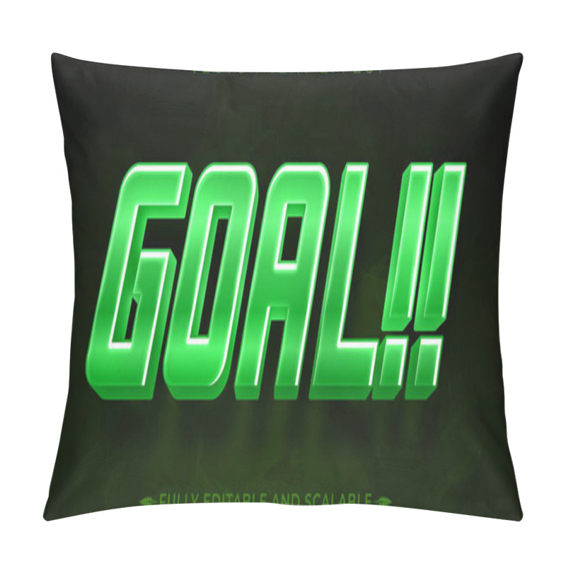 Personality  Goal Editable Text Effect, Editable Sport And Football Text Styl Pillow Covers