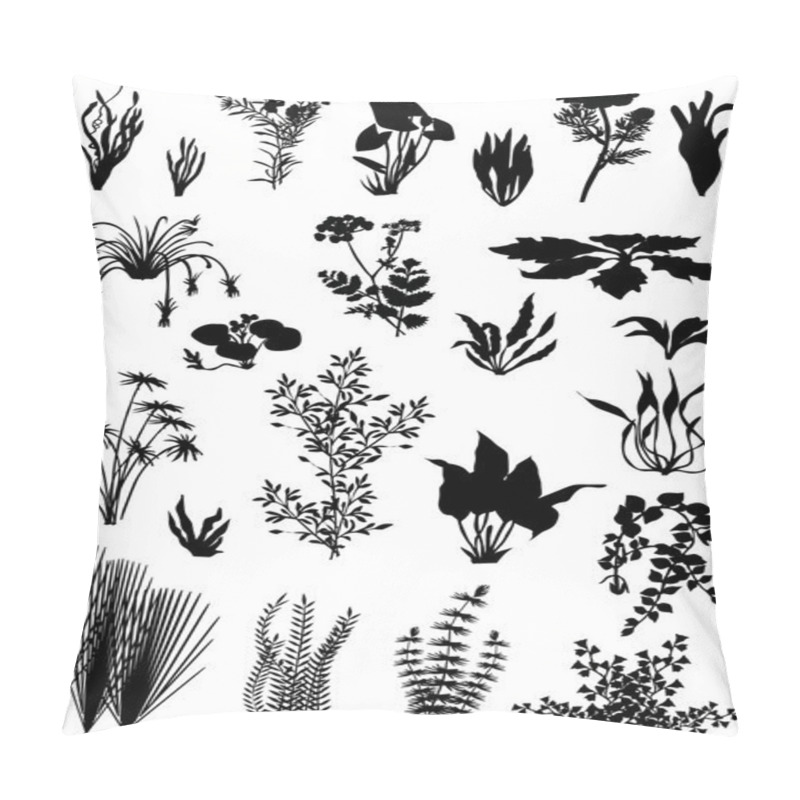 Personality  Black On White Plants Collection Pillow Covers