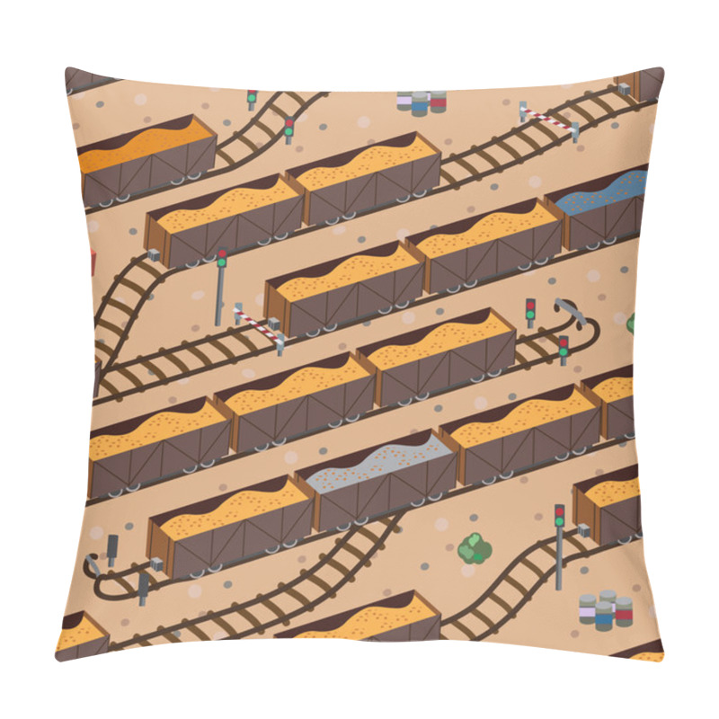 Personality  Freight Train Pillow Covers