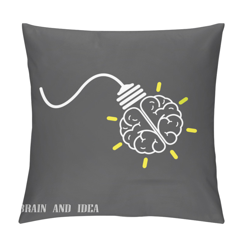 Personality  Creative Brain Idea Concept Background Design Pillow Covers