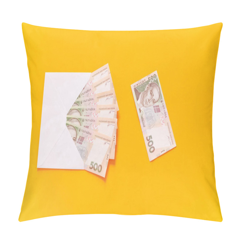 Personality  Cash Money. Ukrainian National Currency Bills. Ukrainian Money. Close Up Finance Background. Pillow Covers