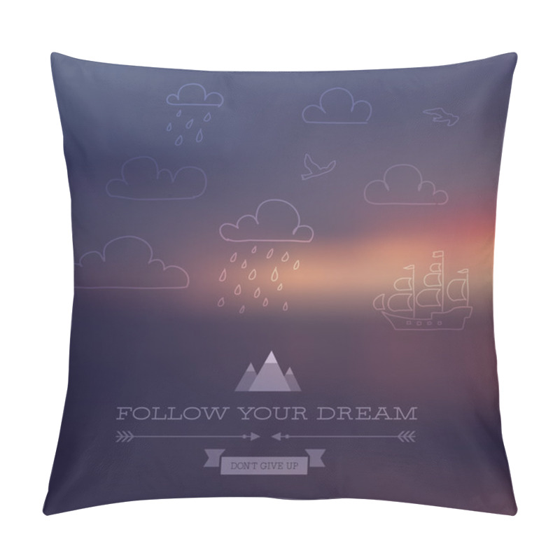 Personality  Vector Poster Travel Theme Pillow Covers