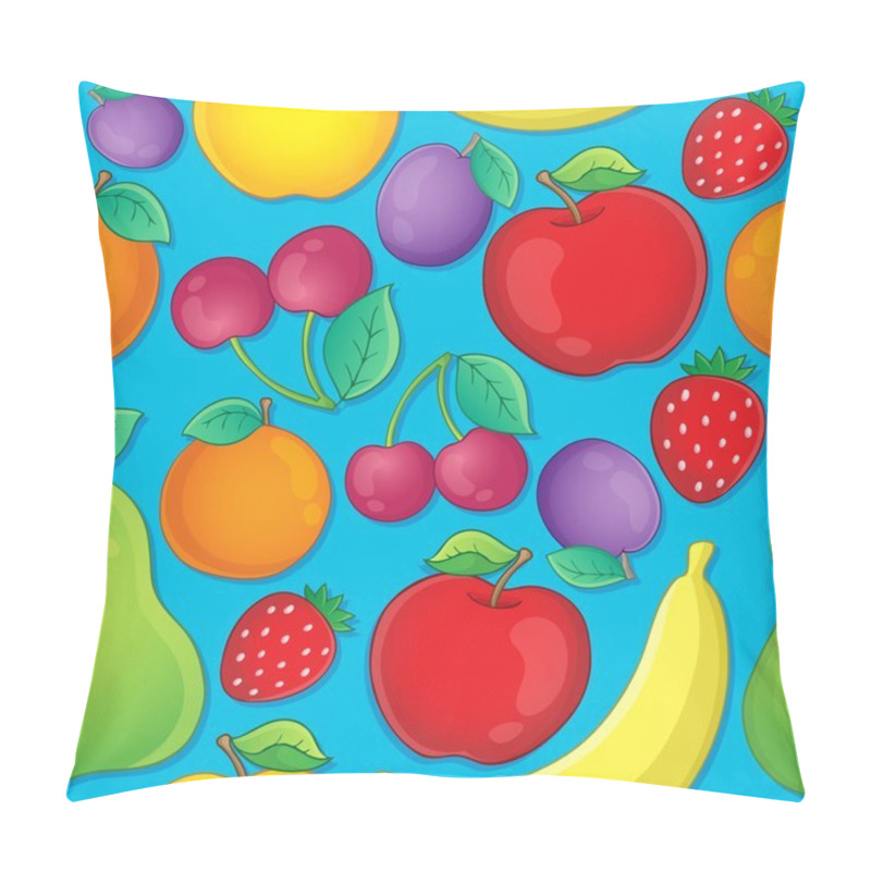 Personality  Seamless Background Fruit Theme 2 Pillow Covers