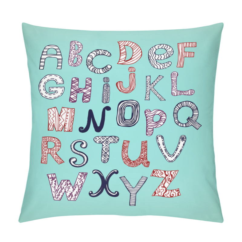 Personality  Comic Stylized Doodle Font Pillow Covers