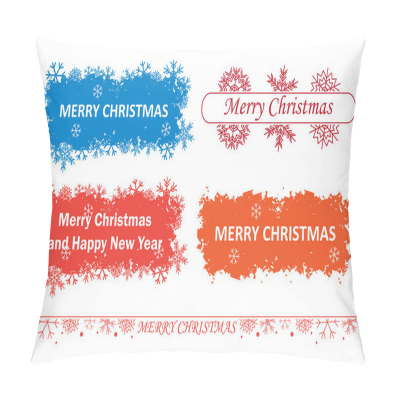 Personality  borders and design elements with snowflakes for christmas holidays  - vector set. pillow covers