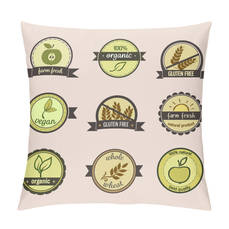 Personality  Set Of Simple Style Vector Labels. Pillow Covers