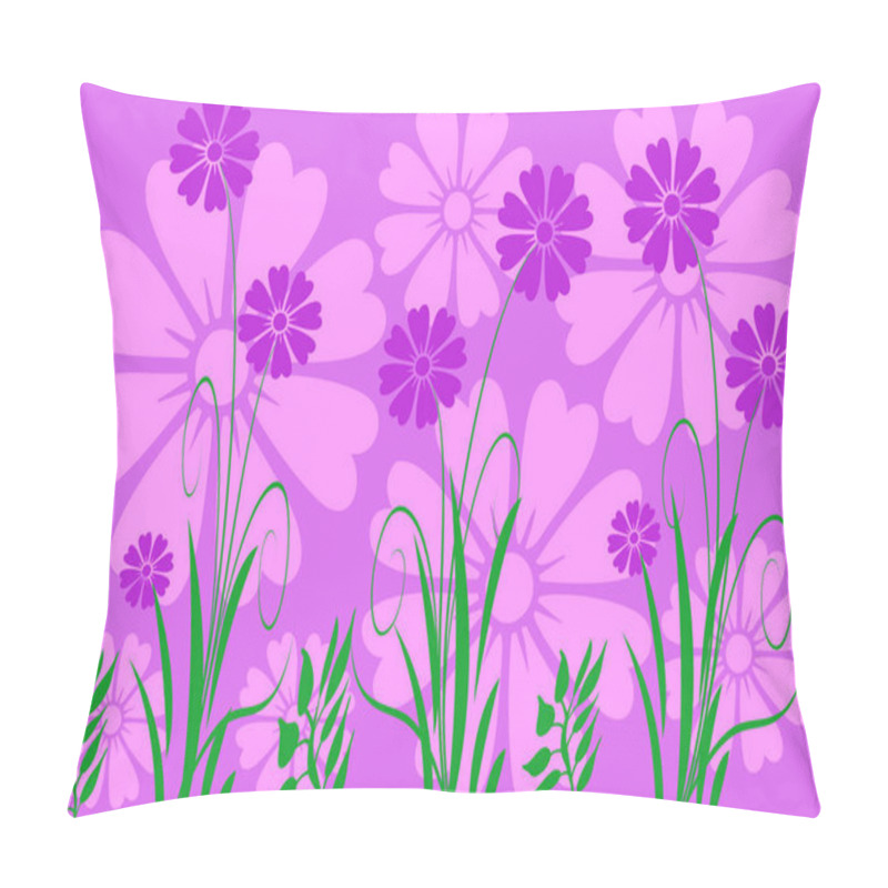 Personality  Green Floral Background Illustration Pillow Covers