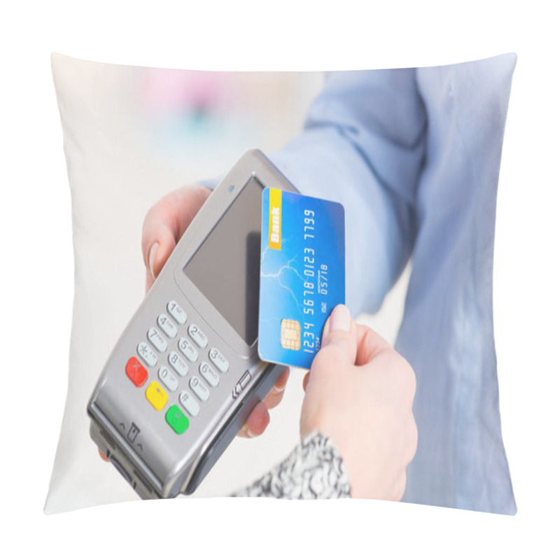 Personality  Paying With Contactless Credit Or Debit Card Pillow Covers