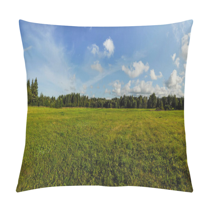 Personality  Green Field On A Sunny Summer Day Pillow Covers