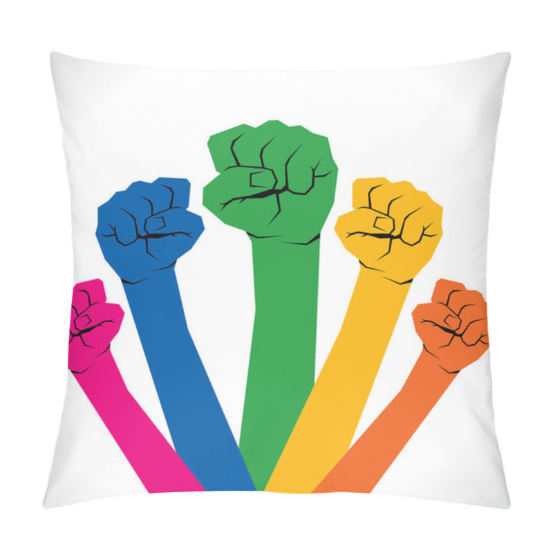 Personality  Fists Up Background Pillow Covers