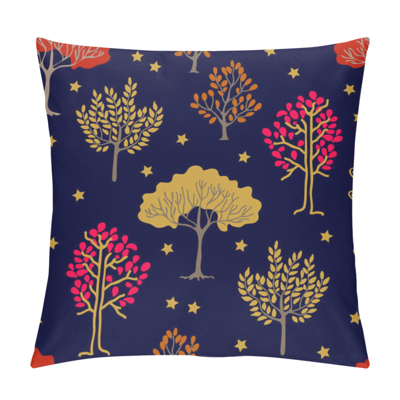 Personality  Golden Autumn Forest. Pillow Covers