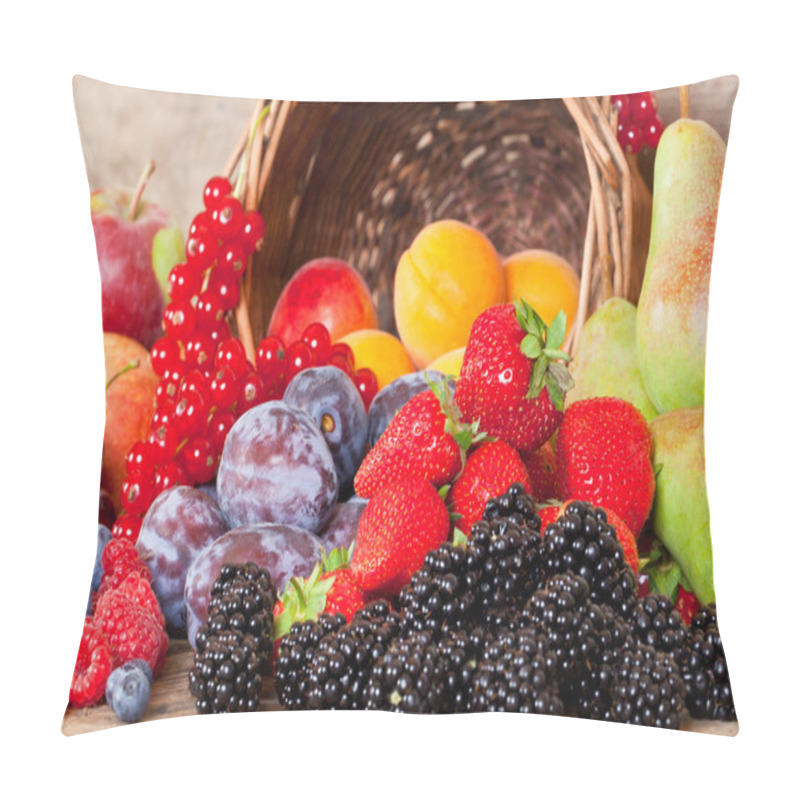 Personality  Many Different European Fruits In Summer Season Pillow Covers