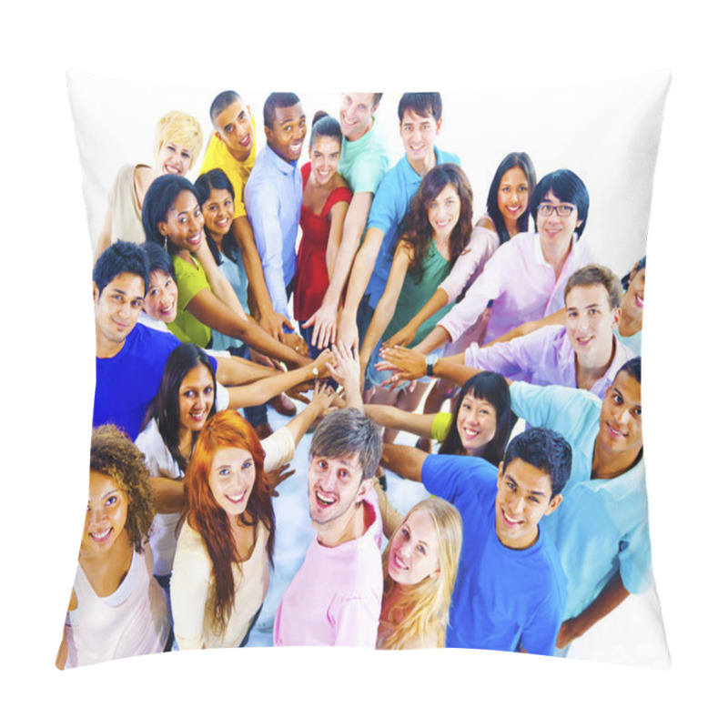 Personality  Young Diversity People Together Pillow Covers