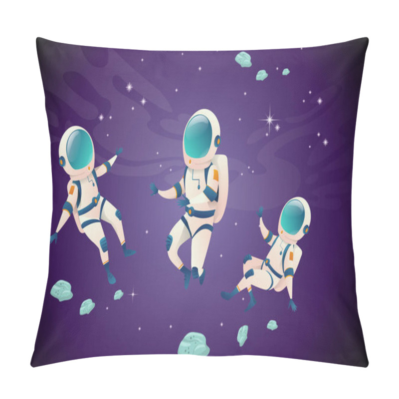 Personality  Set Of Astronauts, Various Provisions In Space Pillow Covers