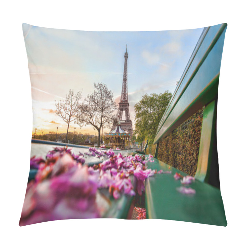 Personality  Eiffel Tower During Spring Time In Paris, France Pillow Covers