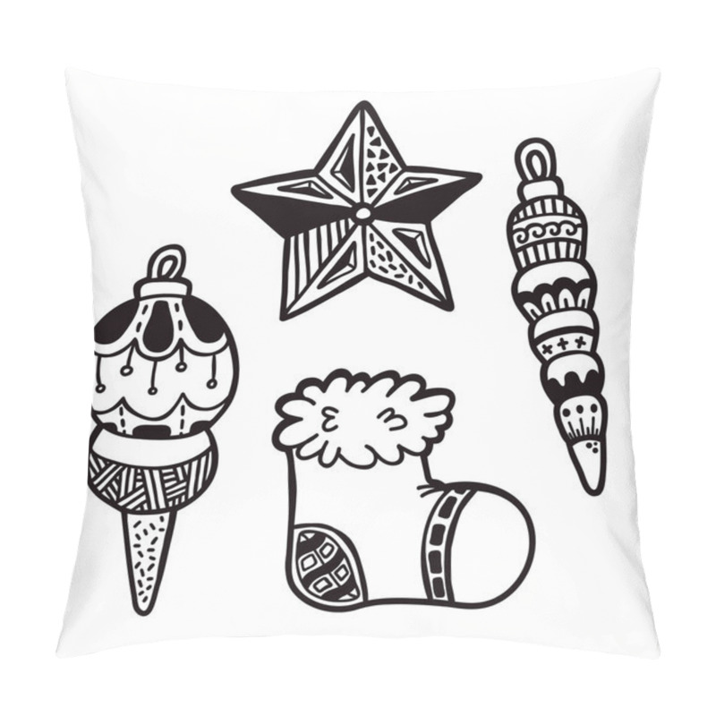 Personality  Outline Ornate Set. Pillow Covers