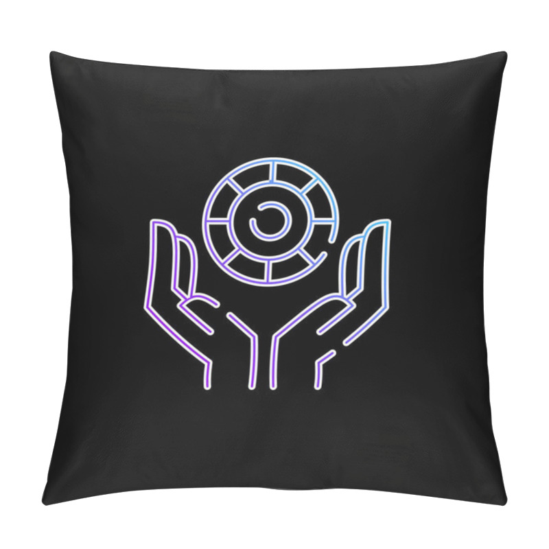 Personality  Bet Blue Gradient Vector Icon Pillow Covers