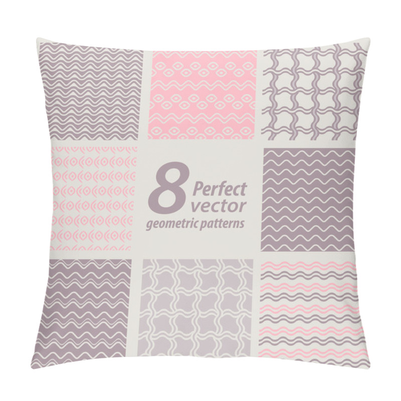 Personality  A Set Of Seamless Zig Zag And Patterns With Dots. Pillow Covers