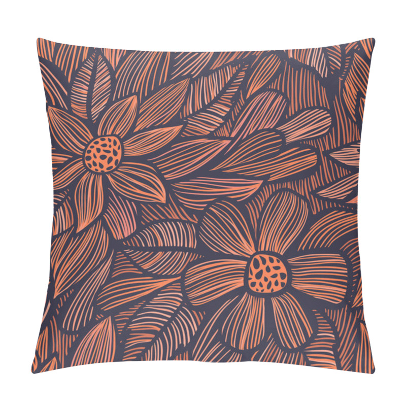 Personality  Seamless Texture With Flowers Pillow Covers