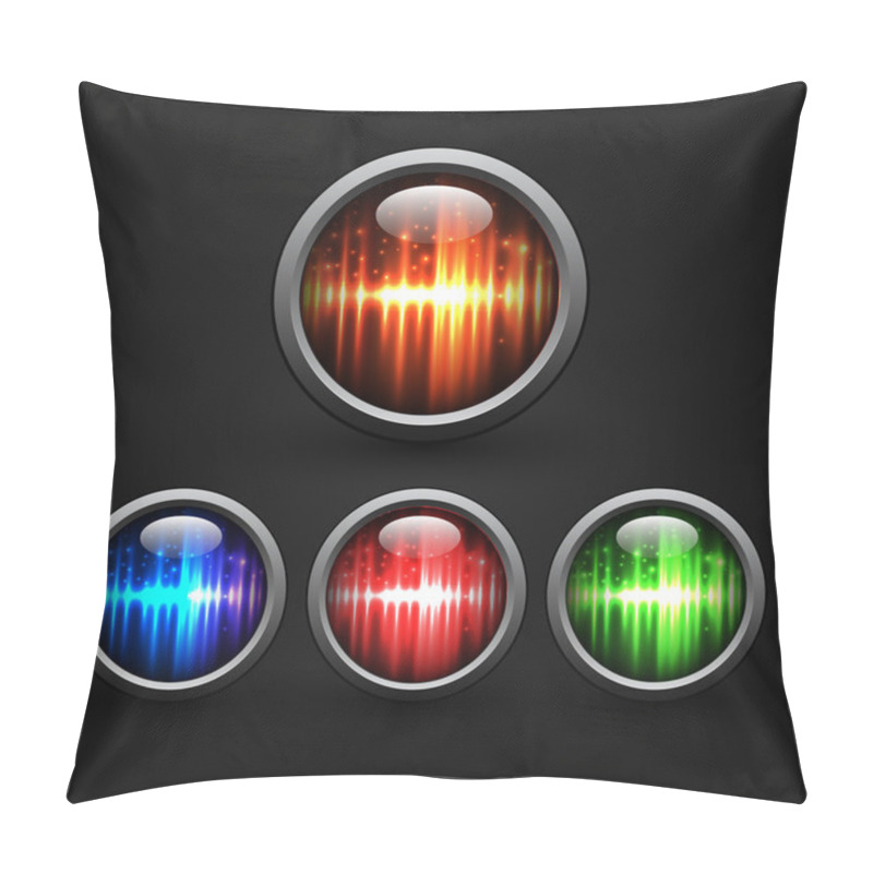 Personality  Buttons Icons Vector  Illustration  Pillow Covers