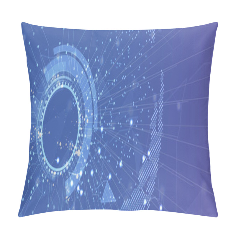 Personality  Technology Innovation Background, Idea Of Global Business Solution Pillow Covers