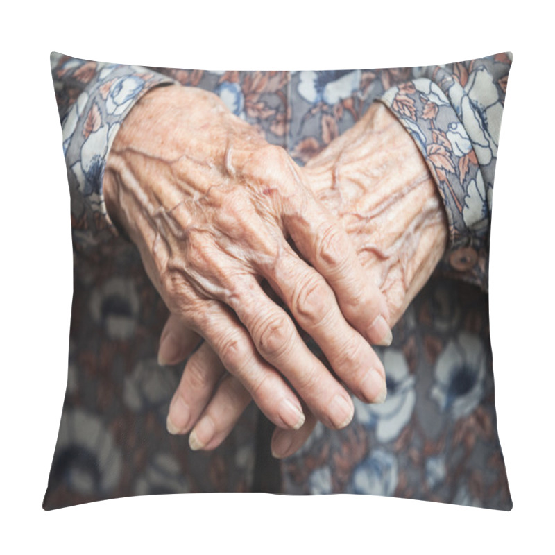 Personality  Very Old Woman Hands Pillow Covers