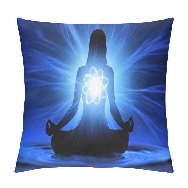 Personality  Silhouette Of Woman Doing Yoga Pillow Covers