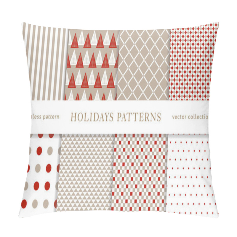 Personality  Winter Holidays Seamless Patterns Pillow Covers