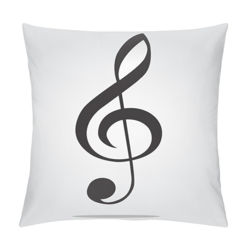 Personality  G Clef On Gray Background Pillow Covers