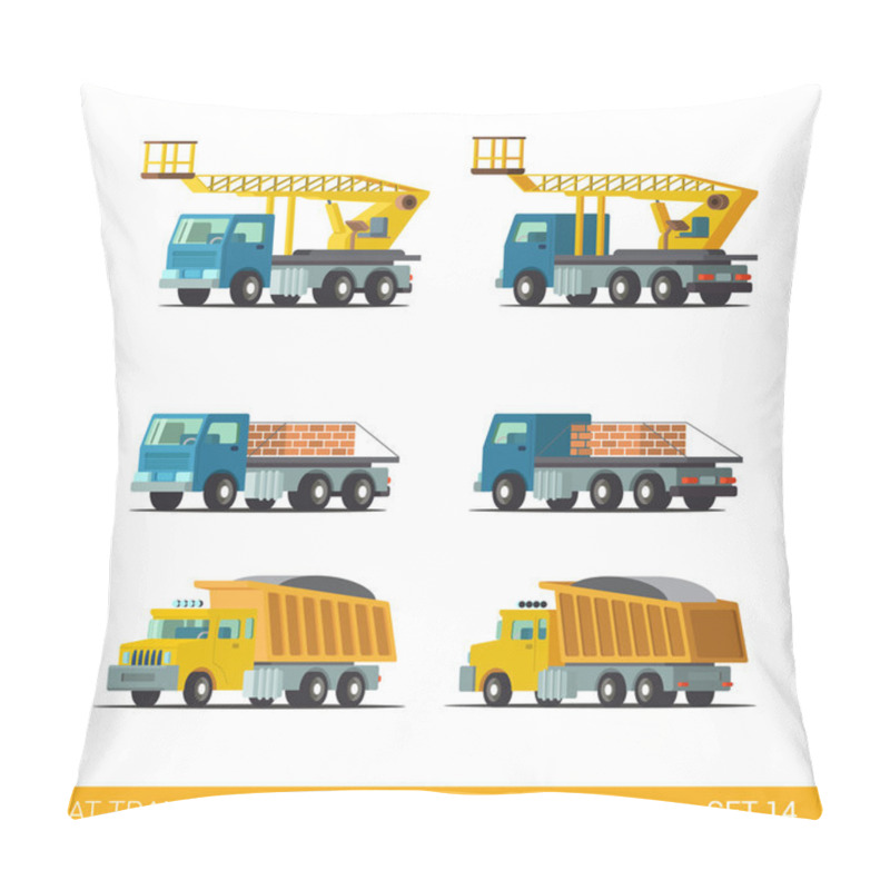 Personality  Industrial Transport Icon Set Pillow Covers