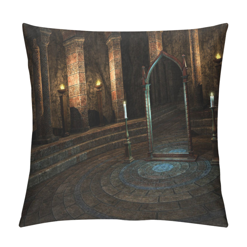 Personality  Black Scale Fantasy Dragon Pose 1, 3D Illustration, 3D Rendering, Olram Pillow Covers