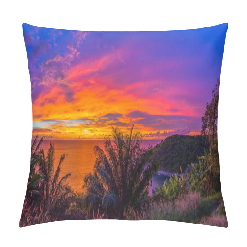 Personality  Scenery Sunset At The Hidden Paradise Beach In Phuket Pillow Covers