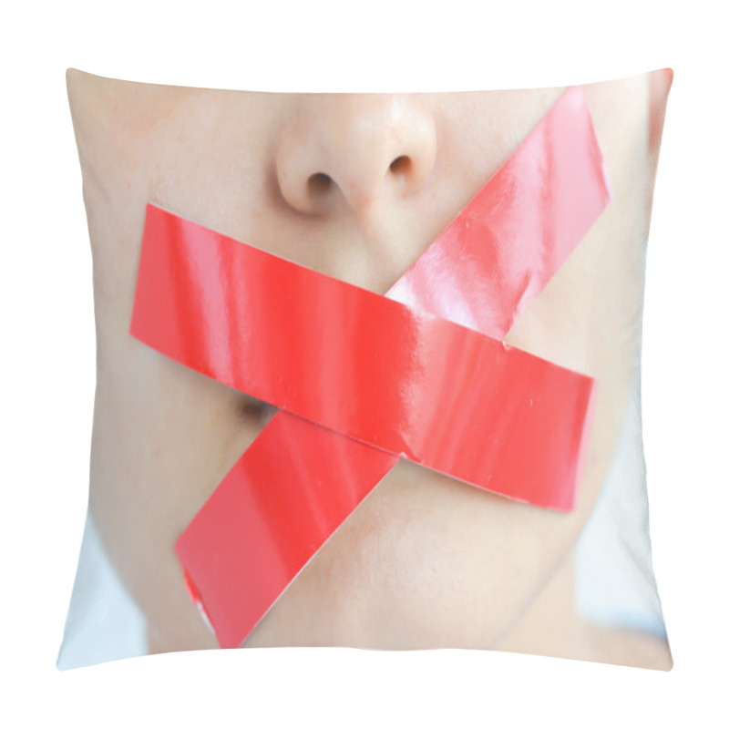 Personality  Sticky Tape Over Mouth  Pillow Covers