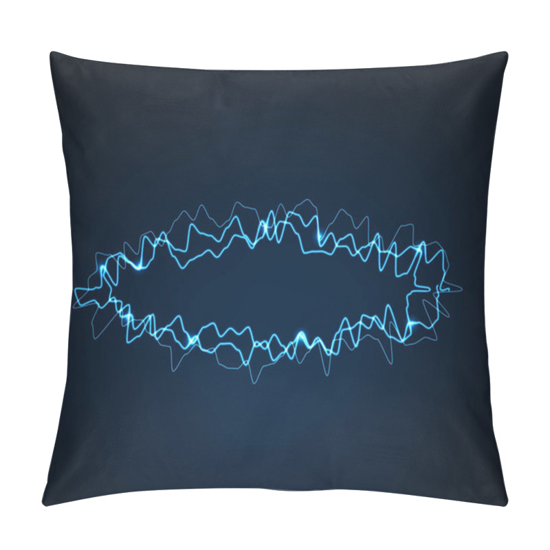 Personality  Abstract Background Round Vector Electric Light. Spark Flash Eff Pillow Covers