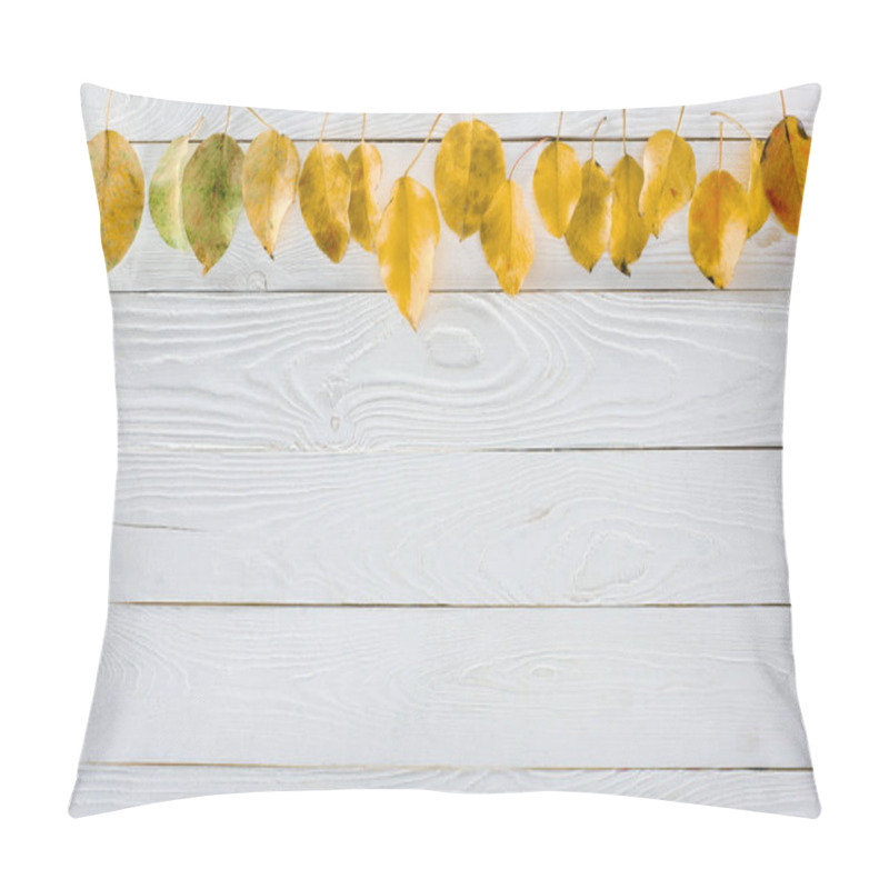 Personality  Row Of Yellow Autumn Leaves Pillow Covers